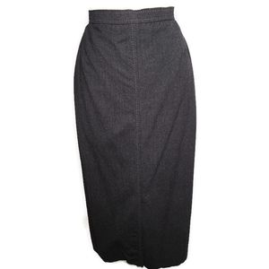 1990s Louis Feraud Wool Front Slit Vintage Skirt